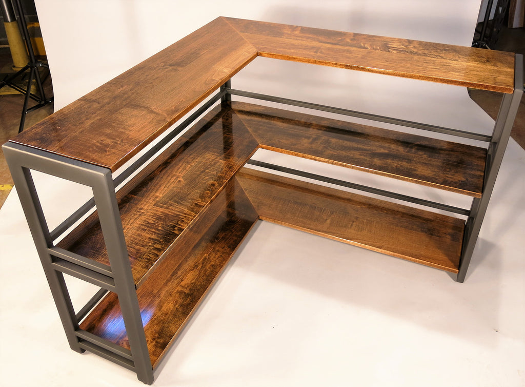 Western Maple Corner Bookshelf - TerraSteel Furniture Design, LLC - Bend, OR