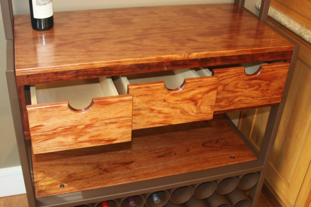 Bubinga Baker's Rack w/ Wine Storage