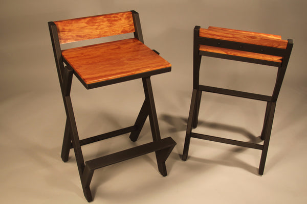 Branched Bubinga Bar Stool