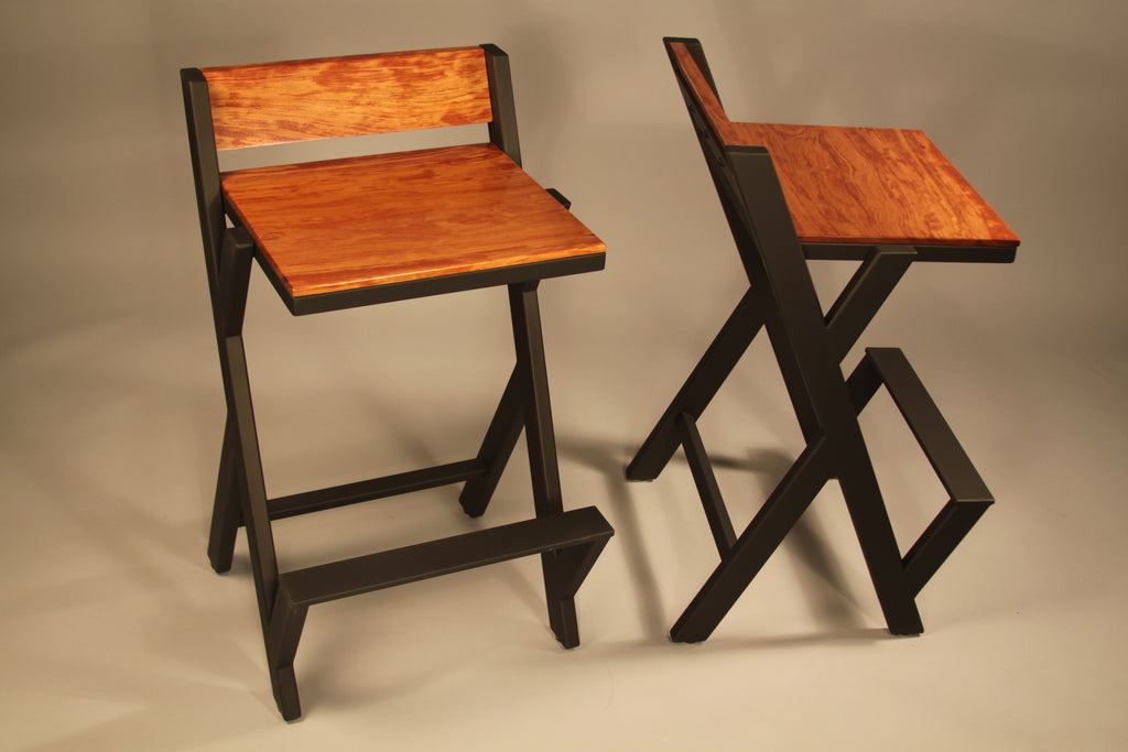 Branched Bubinga Bar Stool