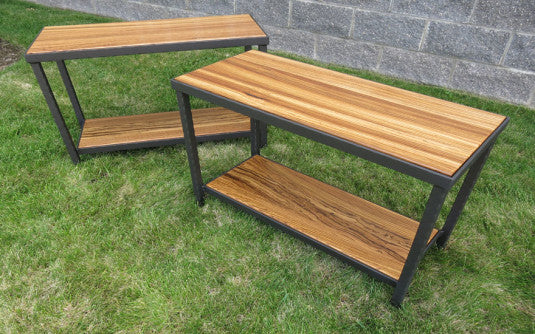 Custom End Tables - TerraSteel Furniture Design - custom furniture in Bend Oregon