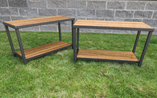Custom End Tables - TerraSteel Furniture Design - custom furniture in Bend Oregon