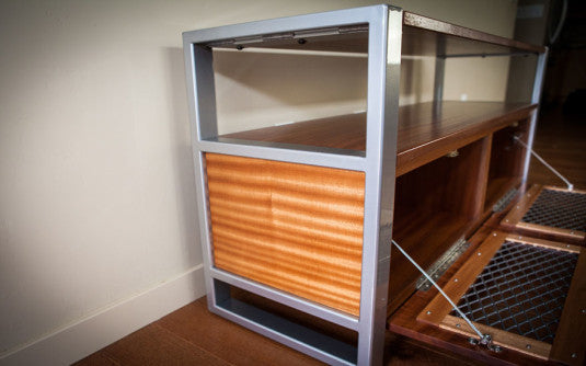 Custom Media Cabinet - TerraSteel Furniture Design - Bend, Oregon