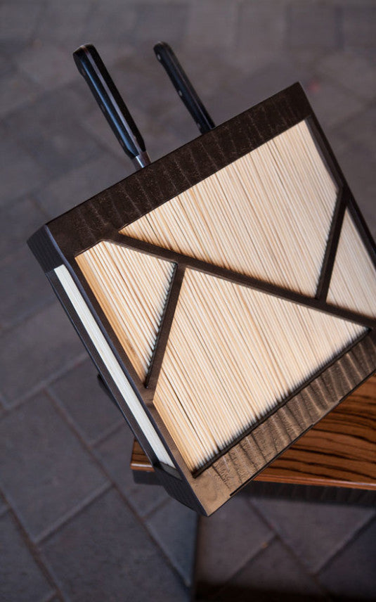 Custom culinary knife blocks - TerraSteel Furniture Design - Made in Bend, Oregon