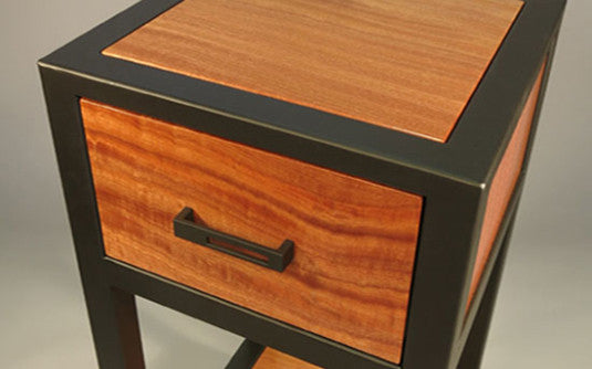 Custom Side Table - TerraSteel Furniture Design - custom furniture made in Bend, Oregon